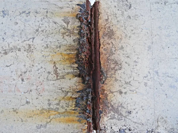 Rust Corrosion Weld Joint Crack Steel Weld Can Found Welding — Stock Photo, Image