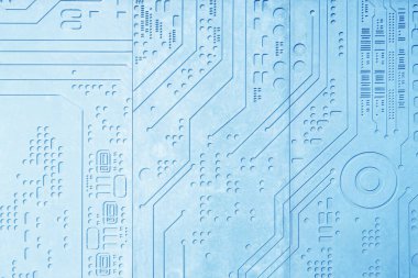 Mavi geometrik şekilli beton duvar dokusu. Tekno arkaplan