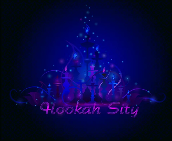 Capa de menu de bar hookah — Vetor de Stock