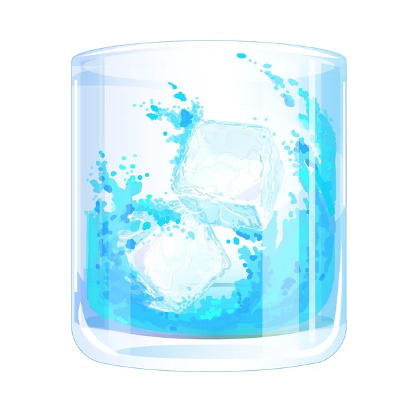 Glace dans le verre — Image vectorielle
