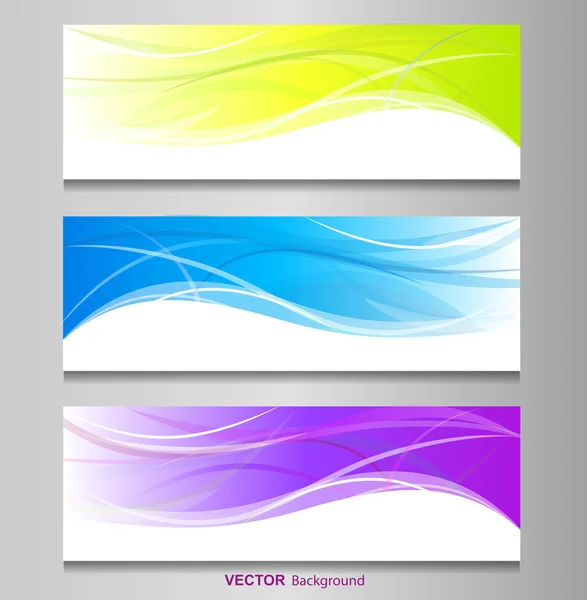 Set of color banner — Stock Vector