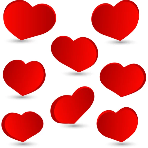 Miłość zestaw serca — Wektor stockowy