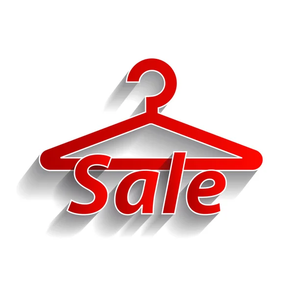 Sale on hanger on white background — Stock Vector