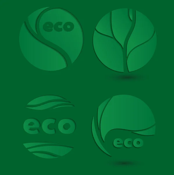 Ecologie vriendelijke pictogrammen — Stockvector