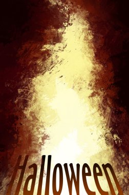 Cadılar Bayramı sarı koyu arka plan 