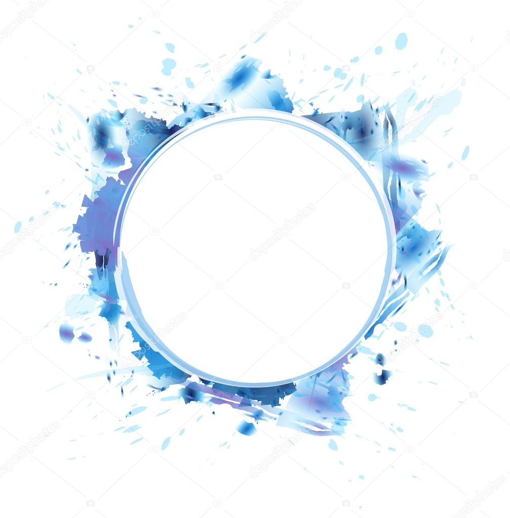 blue circle frame clip art