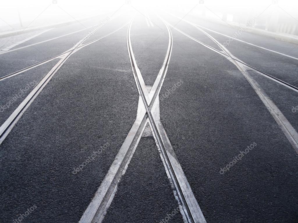 rail crossing of tramway