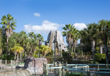 Minyatür bir golf temalı tasarım 