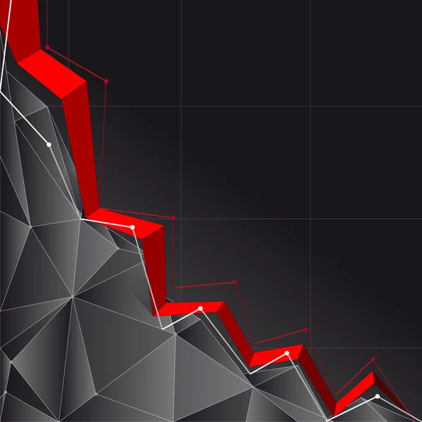 Gráfico da bolsa — Vetor de Stock