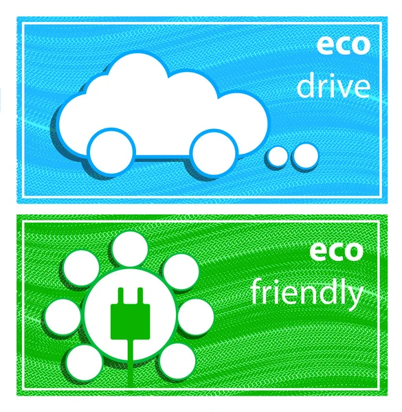 Banery eco drive. — Wektor stockowy