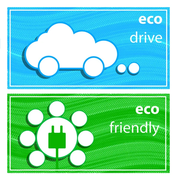 Banner eco drive. — Stockvektor