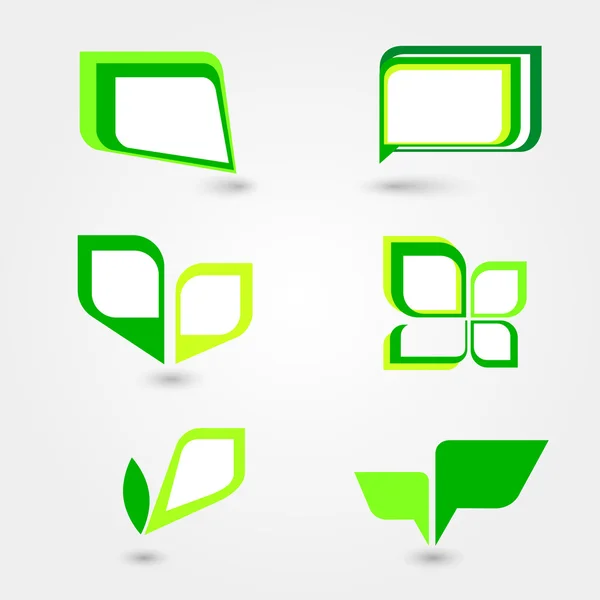 Set of green frames. — Stock Vector