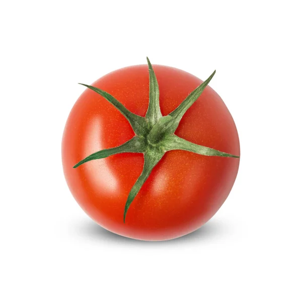 Pomodoro vegetale isolato. Un pomodoro isolato su fondo bianco. — Foto Stock