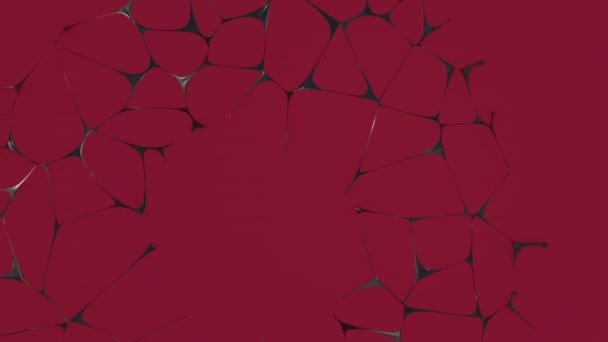Красный Фон Движения Анимированной Черной Сеткой Рендеринг Плавная Анимация Цикла — стоковое видео