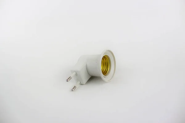 Розетка Лампочки Изолирована Белом Фоне — стоковое фото