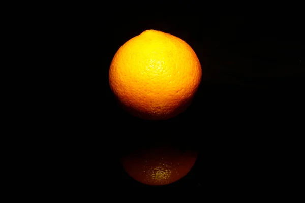 Orange Isolate Black Background — Stock Photo, Image