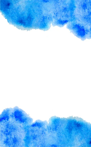 Kék Felhő Akvarell Háttér Képeslap Bannerek Kártyák Kézzel Húzott — Stock Fotó