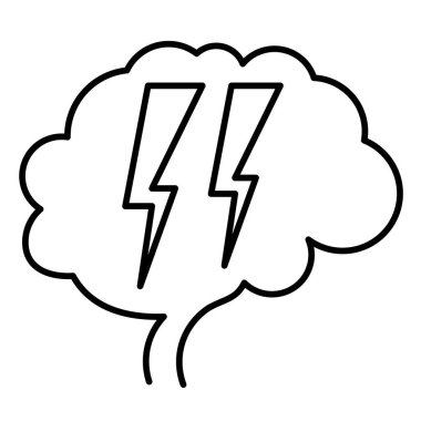Beyin fırtınası simgesi. Vektör illüstrasyonu.