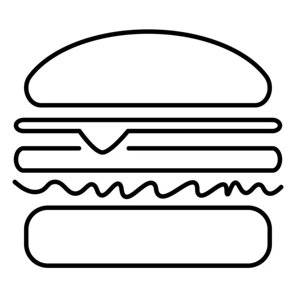 Cheeseburger Icoon Pictogram Van Het Voedselteken Vectorillustratie — Stockvector