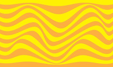 Sarı turuncu çizgiler dalga eğrileri komik stil bayrak perdesi grafik soyut arkaplan