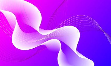 pembe mor çizgiler yumuşak gradyan soyut arkaplan üzerinde eğriler sallıyor