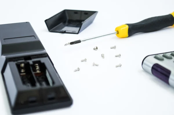 disassembled the remote with a screwdriver and bolts