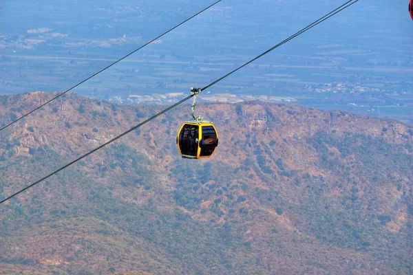 Cabine Chariot Corde Girnar Est Long Chemin Fer Asie Situé — Photo