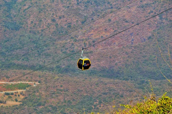 Cabine Chariot Corde Girnar Est Long Chemin Fer Asie Situé — Photo