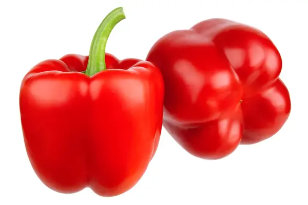 Piros elszigetelt paprika — Stock Fotó