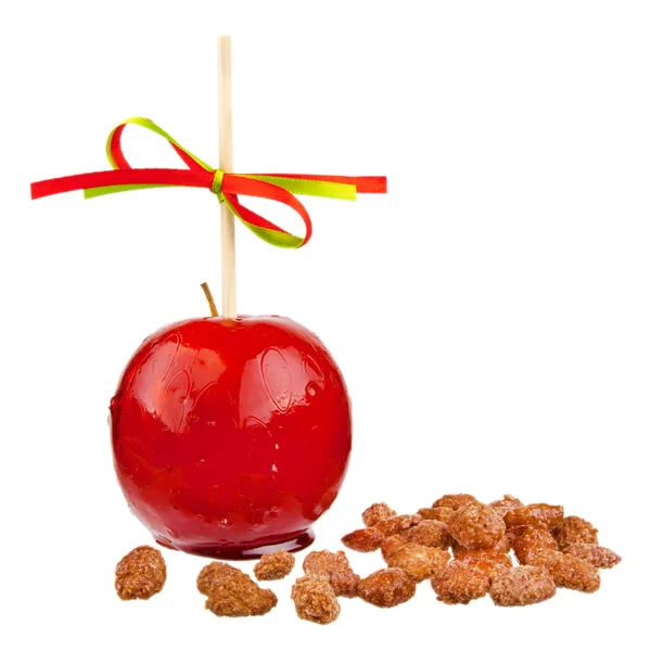 Şekerlenmiş elma badem ile — Stok fotoğraf