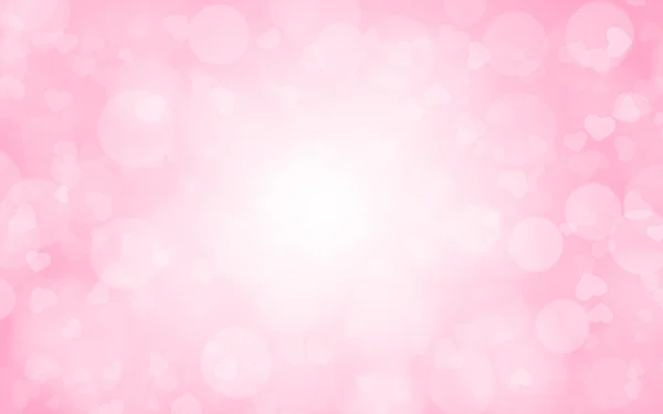 Pink abstract hearts bokeh background — Stock Photo, Image