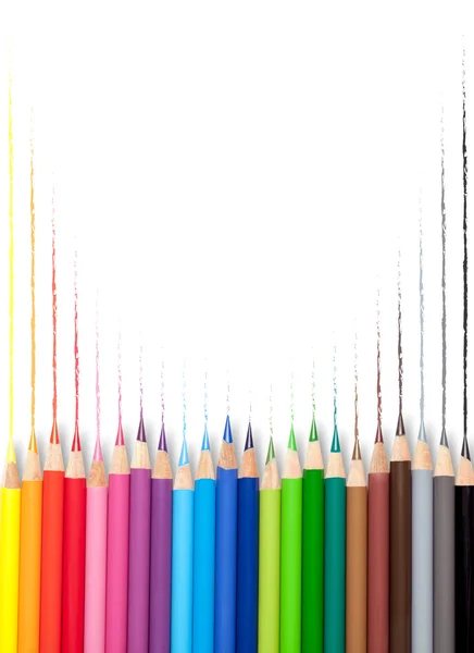 Isolated colorful crayons — Stock Photo, Image