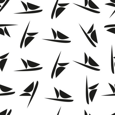 Modern siyah çiçek Dikişsiz desen beyaz arka plan üzerinde