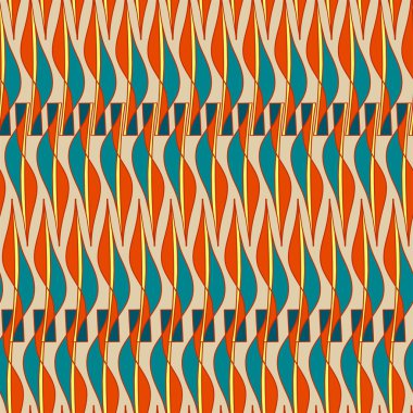 Retro geometrik vektör dalga ile seamless modeli