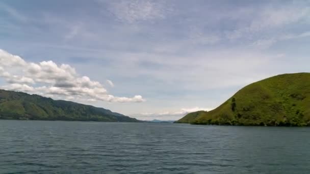 Landschaft Des Tobasees Insel Samosir Nord Sumatra Indonesien Größter Vulkansee — Stockvideo