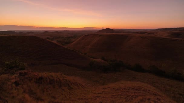 Sunrise Time Lapse Prachtig Landschap Van Tanau Hill Oost Sumba — Stockvideo