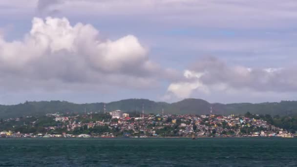 Time Lapse Ambon Moluccas Indonesia Άποψη Του Τοπίου Cityscape Όμορφη — Αρχείο Βίντεο