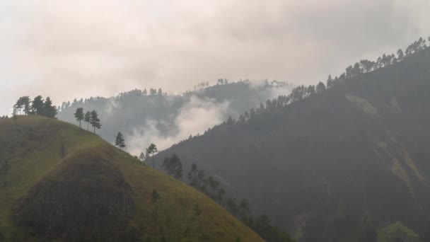 Clouds Time Lapse Hills Samosir Island Lake Toba North Sumatra — Stock video