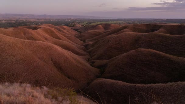 Zeitraffer Bei Sonnenaufgang Schöne Landschaft Des Tanau Hügels Ost Sumba — Stockvideo