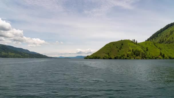 Paisagem Lago Toba Ilha Samosir Sumatra Norte Indonésia Maior Lago — Vídeo de Stock
