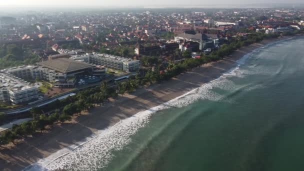 Bali Indonesia Vista Aérea Del Dron Del Vacío Abandonado Kuta — Vídeos de Stock