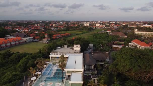 Bali Indonesia Vista Aérea Del Hotel Resort Beach Seminyak Kuta — Vídeos de Stock
