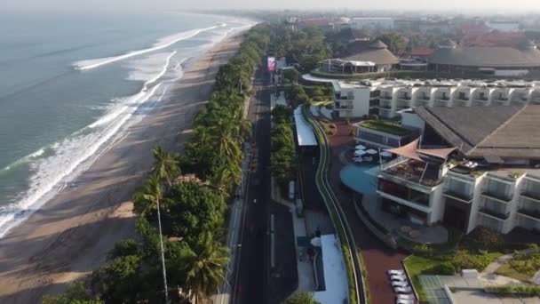 Bali Indonesia Vista Aérea Del Dron Del Vacío Abandonado Kuta — Vídeos de Stock