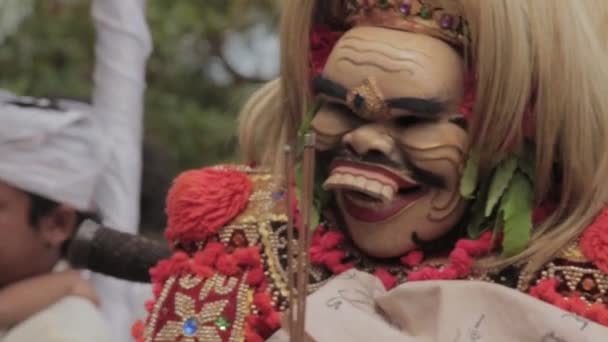 Бали Индонезия Балийский Традиционный Танец Маска Тари Топенг — стоковое видео