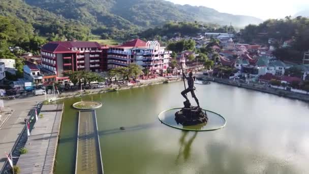 Makale Norra Toraja Indonesien Vacker Central Park Makale City Och — Stockvideo