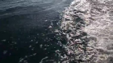 su sıçramalarına hareket, tekne güverteden görüntülemek