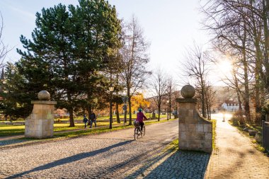 Almanya 'da küçük bir şehrin güzel manzarası