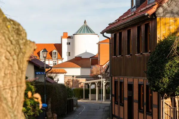 Gyönyörű Kilátás Nyílik Kis Város Németországban — Stock Fotó