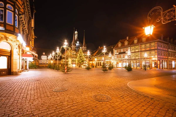 Αγορά Wernigerode Χριστούγεννα 2021 — Φωτογραφία Αρχείου