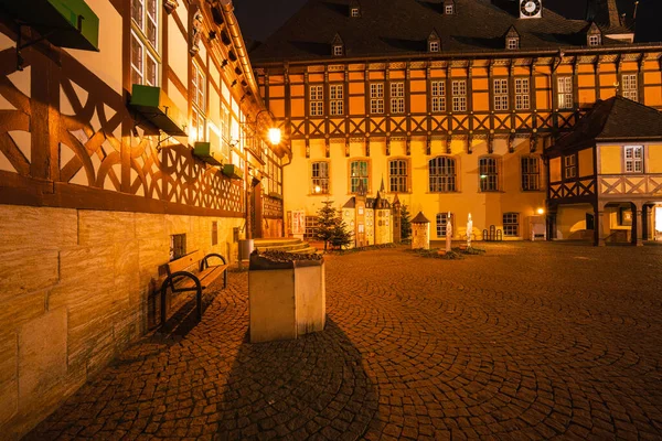 Historisches Fachwerkhaus Wernigerode Abend — Stockfoto
